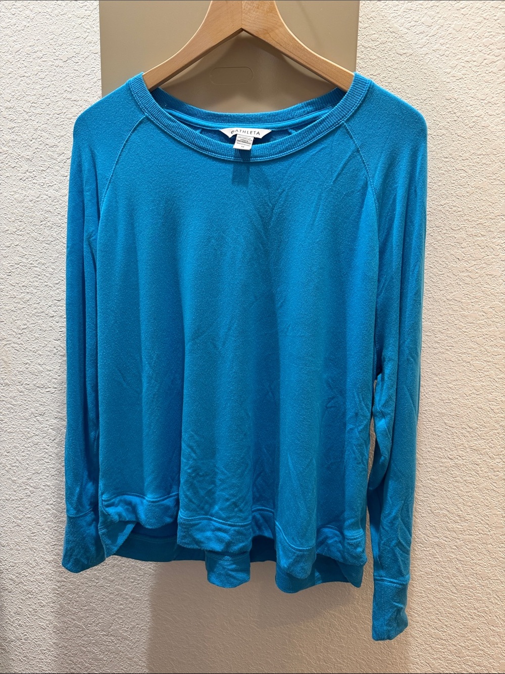 Athleta Turquoise Crewneck Long-Sleeve Pullover